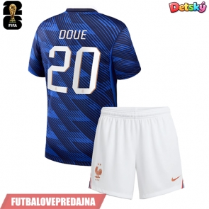 Lacne Dětský Futbalové dres Francúzsko Desire Doue #20 MS 2026 Krátky Rukáv - Domáci (+ trenírky)